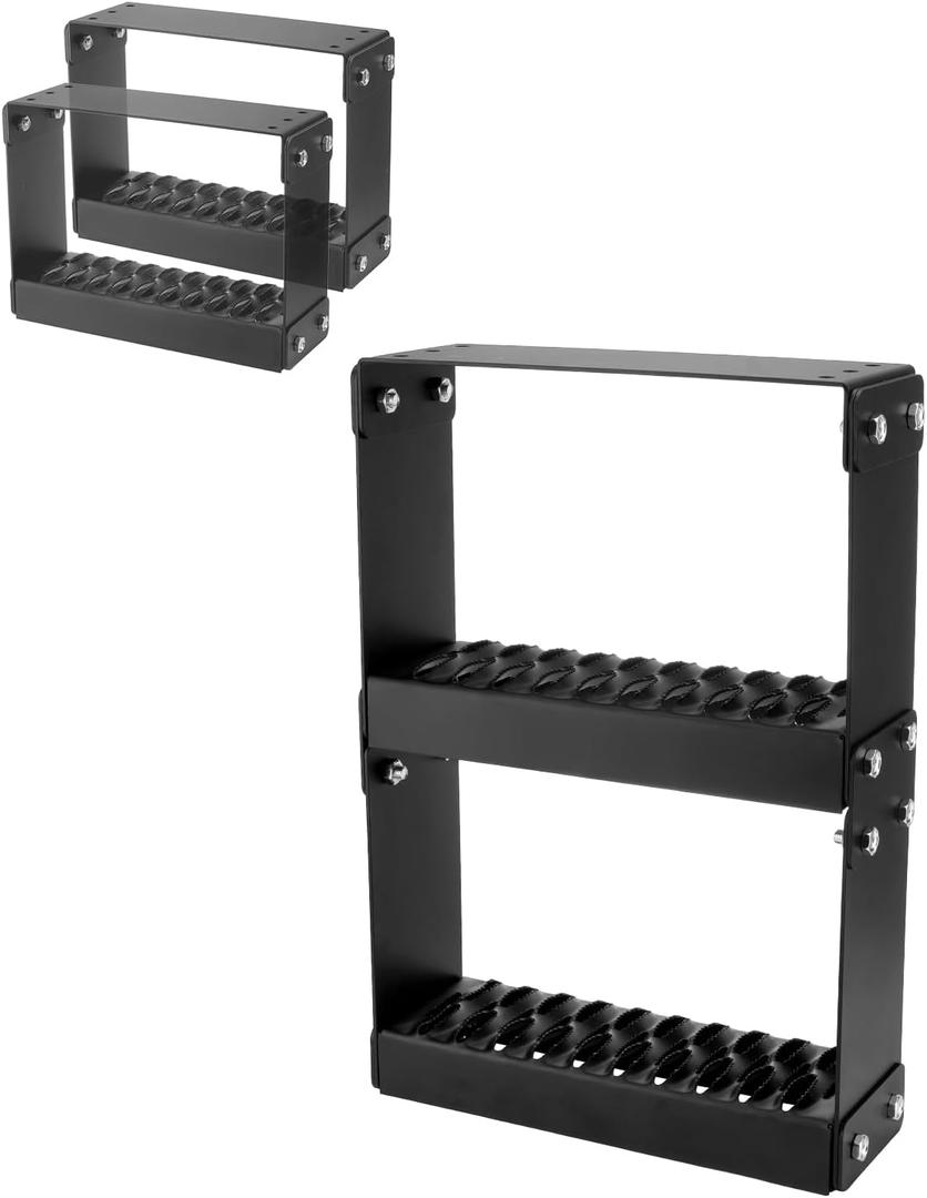 Truck Step 2-Rung for Pickup Trailer Tractor Utility Universal Anti-Slip