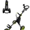 Caddytek CaddyLite 11.5 V3 Golf Push Cart - Lightweight Aluminum 3-Wheel Foldable Golf Bag Cart with Quad-Fold Frame, EVA Wheels, Adjustable Handle, Foot Brake, Mesh Net, Umbrella & Drink Holder, One Size