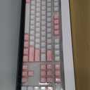 MageGee Mechanical Gaming Keyboard, 104 Keys White Backlit Mechanical Keyboards with Red Switches & Double-Shot Keycaps, Wired Ergonomic Computer Keyboard for Desktop, PC Gamers (White &Pink)