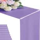 12Pack Table Runner 12 x 108 Inches Satin Silk Table Runner for Wedding, Birthday Party, Banquets, Graduations Decoration, fit Rectange and Round Table-Lavender