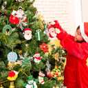 Yerliker 40 Sets Wooden Snowflake for Crafts Unfinished Jingle Bells Wood Painting Crafts Kit Christmas Ornaments Hanging Decorations for Parties Gifts Arts