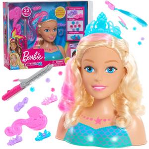 Barbie Dreamtopia Mermaid Styling Head, 22 pieces, Kids Toys for Ages 3 Up by Just Play