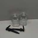 STARSIDE 16 oz Coffee Syrup Dispenser,2 pcs Clear Glass Syrup Bottle with 1/4oz Capacity Pump,Syrup Dispenser for Coffee Bar with Plastic Pump and Syrup Labels