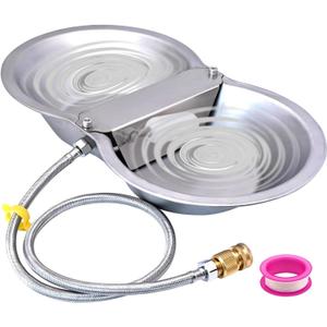 Automatic Dog Water Bowl Dispenser Large Breed Outdoor Stainless Steel Pet Waterer Auto Fill Dog Waterer for Large Dogs Cats Chicken Livestock Farm Animal