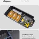 SUMK Floor Console Organizer for Tesla Cybertruck Accessories 2024 2025, Durable TPE Lower Center Console Organizer Tray with Non-slip Lining for Cybertruck