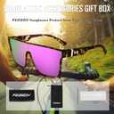 FEISEDY Sunglasses for Women Men, Fashion Mirrored Single Lens, Driving Beach Sunnies UV400 Shades B2996