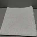 DEXI Bathroom Rug 17x30, Non Slip Washable Bath Mat for Shower Floor, Absorbent Soft Bathmat with Rubber Backing, Plush Fluffy Microfiber Floral Retro Carpet, White