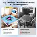 Mahjong Mat with Rules, 32.4x32.4 Inch Thick Odorless Rubber Mahjong Table Cover, Washable Waterproof Anti Slip Mat with Bag for Mahjong/Poker/Board Games/Card Games/Dominoes (Lotus Floral)