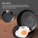 4.92 Inch Non Stick Omelette Mini Frying Pan for One Egg, Easy Clean Round Small Pan with Ergonomic Handle, Stainless Steel Heat Resista-nt Non Stick Pot for Single Eggs Pancakes