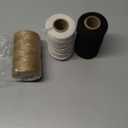 984 Ft Twine String, Natural Jute Twine, 2mm White Cotton Rope, 10ply Black Cotton for Crafts, Art, Gardening Plants, Gift Wrapping, Decoration, Packing String Bulk(3 Rolls)