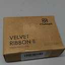 Vitalizart Green Velvet Ribbon Set 3/8" x 15 Yd Wooden Spool Fabric Trim 3 Rolls * 5 Yd for Christmas Wreath Decoration Handmade Craft Ornaments Gift Wrapping & Bow Making