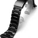 Stainless Steel Quick Release Strap Compatible with Men's G-Shock GM2100 GM5600 Watch Band Replacement (black)