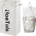 100L Clothes Laundry Hamper with Handles, Large Dirty Clothes Hamper with Removable Inner Bag,Tall Slim laundry basket for Corner Bedroom Bathroom Toys Storage