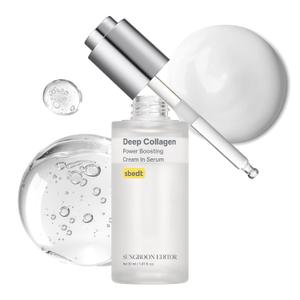 SUNGBOON EDITOR Deep Collagen Serum | 5% Volufiline + 58% Low Molecular Collagen + 2% Niacinamide | Hydrating & Smoothing Face Serum | Korean Skincare, 1.01 fl oz | Gifts for Women