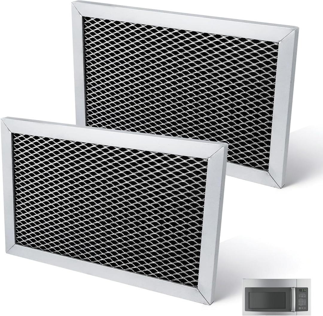 2PCS Microwave Charcoal Filter Compatible with GE JVM6175EK5ES,JVM6172SK5SS, JVM6175SK5SS,JVM6175YK5FS, Charcoal Filter for JVM6175EK5ES to Absorb Cooking Odors and Purify The Air