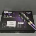 7-in-1 Hair Dryer Brush and 1500W Hair Styler Set  Fast Drying, Curling, Straightening & Volumizing  Hot Air Styling Tool with No Heat Damage  for All Hair Types  Purple