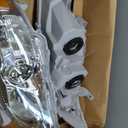 Compatible with 2010 2011 Toyota Camry Headlights Chrome Housing Amber Reflector Clear Lens Driver and Passenger Side