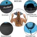 Womens Summer Sun Hat Beach Hat Wide Brim Outdoor UV Protection Hat Foldable Cool Mesh Ponytail Bucket Hat (6-7, Sky Blue-gray)