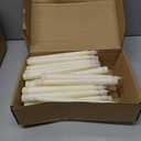 Baquler 50 Pcs 8.5 Inches Flameless Taper Candles Bulk Battery Operated Taper Candles Ivory LED Candlesticks Flickering for Christmas Wedding Home Decor