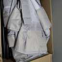 50 x 50 inch Baby Playpen with Ocean Balls and Pull Rings, Playpen for Babies and Toddlers, Baby Fence Playards, Safe Structure and Soft, Skin-Friendly Fabric with Zipper Gates, Grey + Balls, 50"x50"