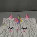 Toddler Pillowcases 13"x18" for Kids - Cute Cartoon Soft Breathable Silk Pillow Cases for Hair and Skin with Hidden Zipper for Girls Fun Kawaii Design for Bedding, White Unicorn