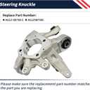Rear Right Passenger Side Steering Knuckle Fit for Ford Flex/Taurus 2009-2019,for Lincoln MKT/MKS 2009-2019 Suspension Knuckle Spindle Replace AG1Z-5B758-C AG1Z5B758C