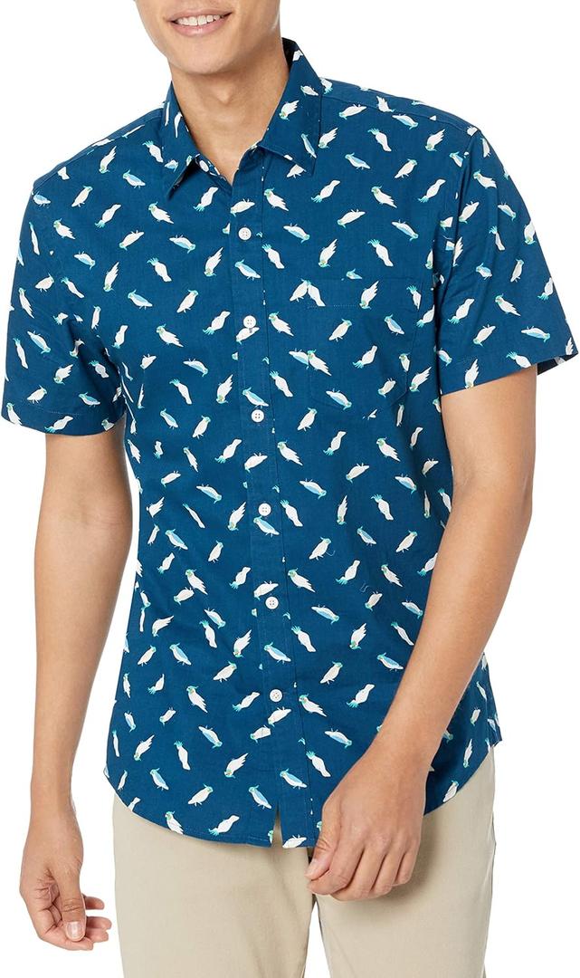 Amazon Essentials Slim-Fit Men's Short Sleeve Button Down Shirt (XL)