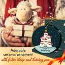 3 x Sheep Ornaments for Christmas Tree 2025 - Gifts for Sheep Lovers, Farmers, Family, Funny Farm Animal Christmas Ornaments, Gifts for Animal Lovers Women, Men, Friend