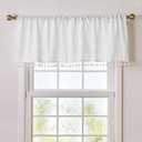 2 Pack Boho Tassel White Valances for Windows Semi Sheer Kitchen Valance Bedroom Bathroom Small Window Cafe Curtains, 54x15 inches