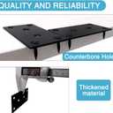 6PCS 3.11 x 1.57 inch Black Flat Mending Plate, Metal Bracket with Holes, Straight Steel Brace Fixing Joining Plate for Wood with 36PCS Screws