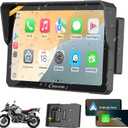 Carpuride W702B PRO Motorcycle Carplay Screen for BMW R1200GS R1250GS S1000XR Motorcycle, 7 inch Waterproof Touchscreen, Portable Carplay/Android Auto GPS Navigation for Motorbike, Dual Bluetooth