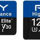 PNY 128GB PRO Elite High Endurance C10 U3 V30 A2 microSDXC – Up to 34.4K Continuous Recording Hours, Up to 100/ 90MB/ s Read/ Write, 4K UHD, Full HD, UHS-I, Surveillance, Home Security, Dash Cam, 2-Pack