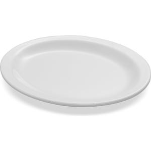 Carlisle FoodService Products Kingline Plastic Oval Platter Oval Tray for Home and Restaurant, Melamine, 12 x 9 Inches, White