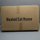 Heated Outdoor Cat House for Winter, 100% Waterproof XXL Shelter (29"x17"x21") with Escape Door & Heating Pad, Insulated for Feral Cats & Small Dogs