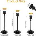 6pcs Black Candle Holder, Black Candlestick Holders Taper Candle Holders for Pillar Candles Sticks Holder Decor Halloween Christmas Decorations Candle Stick Holder Candelabros para Centros de Mesa
