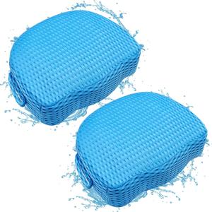 Premium Weighted Hot Tub Booster Seat for Adults (2 Pack), 3D Air Mesh Spa Seat Cushion with Non-Slip Micro Dot Bottom, Quick-Dry Ergonomic Hot Tub Seat Riser for Indoor Outdoor Spa & Jacuzzi