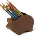 4 x MALLMALL6 Mexico Pig Pencil Holder - Cute Piggy Wooden Pen Holder, Back to School Funny Caddy Case Gift for Kids, Durable Desktop Storage Organizer for School Classroom Teacher Office