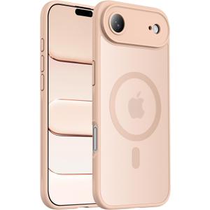 Symcele Designed for iPhone Air Case, Compatible with MagSafe, [Camera Protection] [15FT Military Drop Protection] Shockproof Translucent Matte Anti-Slip Thin Slim Phone Case, 6.5", Light Brown