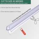 2 Pack Shower Door Bottom Seal 1/4" x 36" Glass Door Seal Strip Suitable for 1/4 Inch Glass Frameless Shower Door Seal Strip Stop Shower Leaks