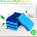 AIDEA Non Scratch Scrub Sponge, 24Count, Sponges for Dishes, Sponges Kitchen, Cleaning Sponge, Cleans Fast Without Scratching, Stands Up to Stuck-on Grime, Cleaning Power for Everyday Jobs (Blue)