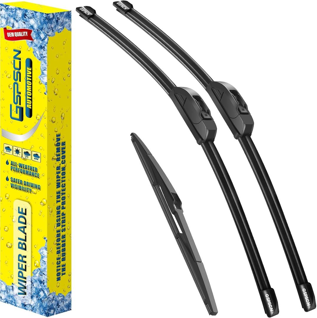 GSPSCN 3 Wipers Replacement For Toyota Prius 2015-2010Sienna 2004Original Equipment Windshield Wiper Blades Set 26"+19"+16" (Set of 3)