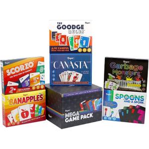 Regal Games Fun Card Games Set for Adults - Slap Jack, Garbage Monsters, The Goodge Rules, and Banapples Decks - Fun & Travel Playing Cards for Family Game Night