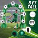 Jenaai 8ft Giant Soccer Inflatable Arch, Blow up Soccer Goal Outdoor Yard Decorations with Built in LED Lights for Fans Field Club Senior Night Sports Tournament Photo Prop Birthday Party Decor