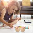 ABOOFAN Unfinished Wooden Apples 5pcs Wooden Crafts DIY Unpainted Fruit Shape Art Crafts for Color Painting Mini Peg Dolls