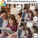 evelor A19 LED Light Bulbs,100 Watt Equivalent Daylight 5000K Efficient 13W,1500 Lumens E26 Base, Non-Dimmable, 15000-Hour Lifespan for Bedroom, Living Room, Office, 6-Packs