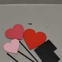 Spiareal 3 Pcs Valentines Day Heart Wooden Sign on Stand Heart Shape Tall Standing Table Signs Love Farmhouse Decorations for Valentines Day Table Party Centerpiece (Red White Pink,Fresh)