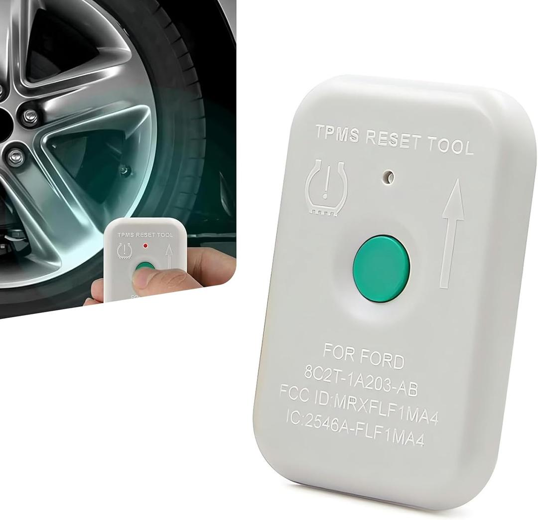 1 PCS Automotive Tire Pressure Resetter, TPMS Reset Sensor Fault Diagnosis Programming Training Tool, OEM Part Number 8C2T-1A203-AB, Compatible with Ford Lincoln and Mazda Series Models (White)