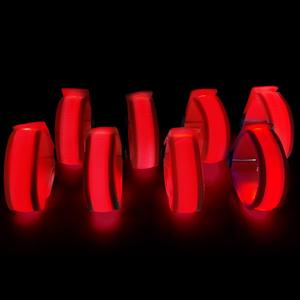 8 Pack LED Bracelets Light Up Wristbands, Glow Flashing Wristbands Glow in The Dark Party Supplies for Party, Festivals, Sports, Camping, Night Events (Red)