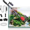 36W Electric Gravel Cleaner for Aquariums, Automatic Fish Tank Vacuum for Water Change & Sand Cleaning, with Adjustable Telescopic Pole for Large Tanks