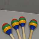 4 Pcs Maracas Hand Percussion Rattles, PLULON Colorful Wooden Maracas Rumba Shakers Rattle Latin Musical Instrument for Kids Adults Game Playing, Mexican Fiesta Cinco De Mayo Party Favors Supplies